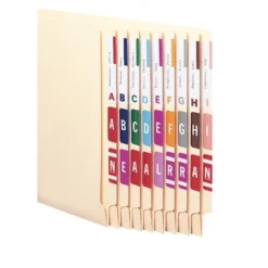 Smead AlphaZ NCC Color-Coded Name Label, A-Z, Label Sheet, Assorted Colors (67150)