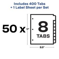 Avery Print & Apply Clear Label Dividers W/White Tabs 8-Tab Letter 50 Sets 11557 -Stationery Sphere Outlet Store GUEST 01fa6874 aa9f 4b5e b61f feb9912aff34