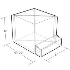 Azar Displays 4" Cube Pencil Holder With Divider & Business Card Pocket -Stationery Sphere Outlet Store GUEST 0404b11e a100 4519 8259 18f0af19e67d