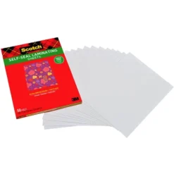 Scotch Single-Sided Laminating Sheet, 9 X 12 Inches, Clear, Pack Of 50