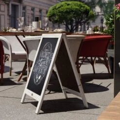 Flash Furniture Canterbury Vintage Wooden A-Frame Magnetic Indoor/Outdoor Chalkboard Sign, Freestanding Double Sided Extra Large Message Board -Stationery Sphere Outlet Store GUEST 04870350 f0c7 4370 8831 576b1b5ef8b6