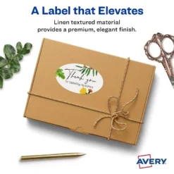 Avery Oval Print-to-the-Edge Easy Peel Labels Laser Matte White 2 X 3 1/3 80/Pack 22829