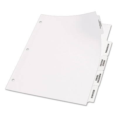 Avery Index Maker Print & Apply Clear Label Dividers W/White Tabs 5-Tab Letter 11490 3 Avery Index Maker Print & Apply Clear Label Dividers W/White Tabs 5-Tab Letter 11490 - Image 3