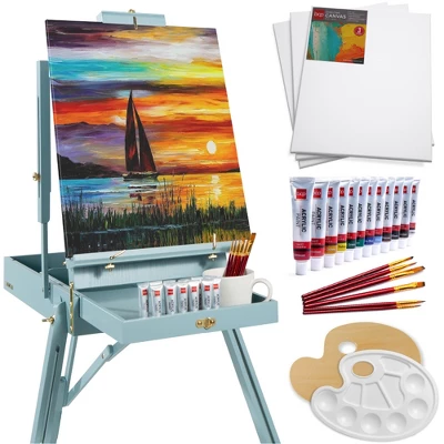Best Choice Products French Easel, 32pc Beginners Kit Portable Wooden Adjustable Tripod W/ Paint Supplies 9 Best Choice Products French Easel, 32pc Beginners Kit Portable Wooden Adjustable Tripod W/ Paint Supplies - Image 9