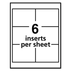 Avery Additional Laser/Inkjet Inserts 3 X 4 White 300/Box 5392