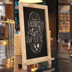 Emma And Oliver Rustic Vintage Tabletop Or Wall Hanging Chalkboard With Magnetic Surface And Folding Legs -Stationery Sphere Outlet Store GUEST 0761c5f7 fa01 4d28 b030 f39f076493c3