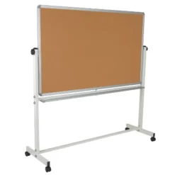 Flash Furniture HERCULES Series Reversible Mobile Cork Bulletin Board And White Board Stand With Pen Tray -Stationery Sphere Outlet Store GUEST 082ccc11 a829 4eb1 892a 037b678e0280