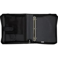 Five Star 2-Inch Round Ring Zipper Binder Black 72536