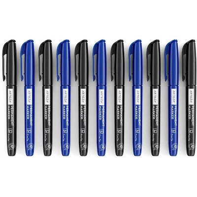 Arteza Permanent Marker, Black & Blue, Fine Tip, Waterproof - 60 Pack 3 Arteza Permanent Marker, Black & Blue, Fine Tip, Waterproof - 60 Pack - Image 3