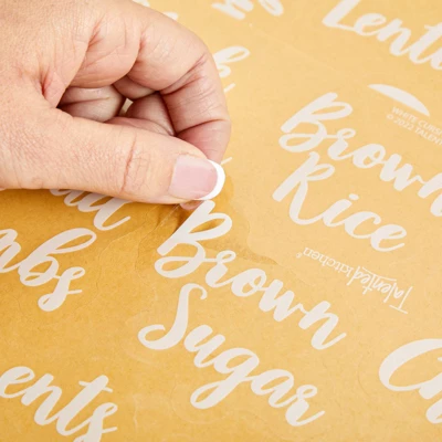 Talented Kitchen 135 Pack White Cursive Pantry Labels, Kitchen Food Storage Label Stickers For Containers, Jars And Canisters 2 Talented Kitchen 135 Pack White Cursive Pantry Labels, Kitchen Food Storage Label Stickers For Containers, Jars And Canisters - Image 2