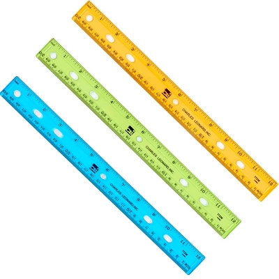 Charles Leonard Plastic Ruler, 12", Translucent, Assorted Colors, Pack Of 48 2 Charles Leonard Plastic Ruler, 12", Translucent, Assorted Colors, Pack Of 48 - Image 2