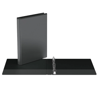 0.625" Premium Round Ring Binder 6pk Customizable View Black - Easyview 1 0.625" Premium Round Ring Binder 6pk Customizable View Black - Easyview