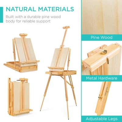 Best Choice Products French Easel, 32pc Beginners Kit Portable Wooden Adjustable Tripod W/ Paint Supplies 5 Best Choice Products French Easel, 32pc Beginners Kit Portable Wooden Adjustable Tripod W/ Paint Supplies - Image 5