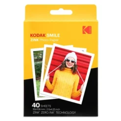 Kodak 3.5x4.25 Inch Premium Zink Instant Print Photo Paper (80 Sheets) Compatible With Kodak Smile Classic Instant Camera