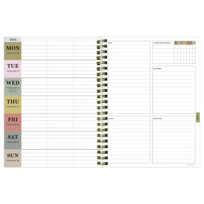 TF Publishing 2024 Weekly/Monthly Planner 8"x6.5" Golden Foliage 2 TF Publishing 2024 Weekly/Monthly Planner 8"x6.5" Golden Foliage - Image 2