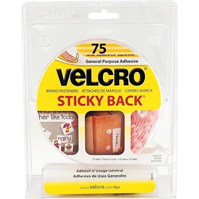 VELCRO® Velcro Sticky-Back Hook And Loop Dot Fasteners 5/8 Inch White 75/Pack 90090 2 VELCRO® Velcro Sticky-Back Hook And Loop Dot Fasteners 5/8 Inch White 75/Pack 90090 - Image 2