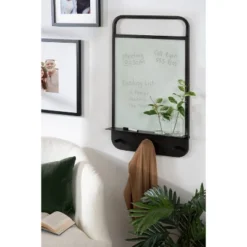29.92" X 17.91" Decatur Hanging Wall Organizer With Hooks Black - Kate & Laurel All Things Decor -Stationery Sphere Outlet Store GUEST 103ceac2 46d0 4487 af08 c96093757e2c