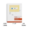 Staples Laser/Inkjet Address Labels 1" X 4" White 20 Labels/Sheet 479879