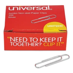 Universal Jumbo Nonskid Paper Clips Silver 100/Pack 10 Packs/Box ( AZRUNV72240) -Stationery Sphere Outlet Store GUEST 12492d65 32ca 4376 afec 291ce2475ff6