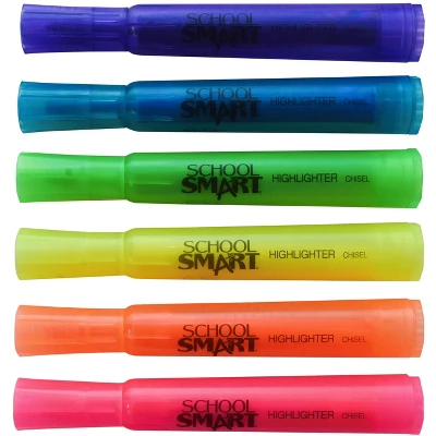 School Smart Highlighter, Chisel Tip, Tank Style, Assorted, Pack Of 48 2 School Smart Highlighter, Chisel Tip, Tank Style, Assorted, Pack Of 48 - Image 2