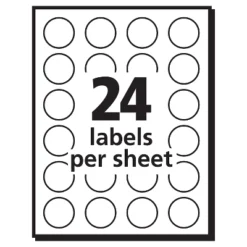 Avery Removable Labels 3/4" Round 1008/PK Neon AST 05474