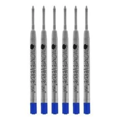 Monteverde Ballpoint Pen Refill Extra Fine Point Blue Ink 6 Pack (P113BB)