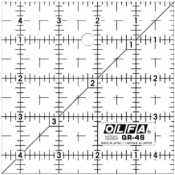 OLFA Frosted Advantage Non-Slip Ruler "The Charm"-4-1/2"X4-1/2"