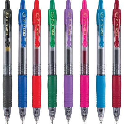 Pilot G2 Premium Retractable Gel Ink Pen Assorted Ink 1mm 8/Pack 31654 1 Pilot G2 Premium Retractable Gel Ink Pen Assorted Ink 1mm 8/Pack 31654