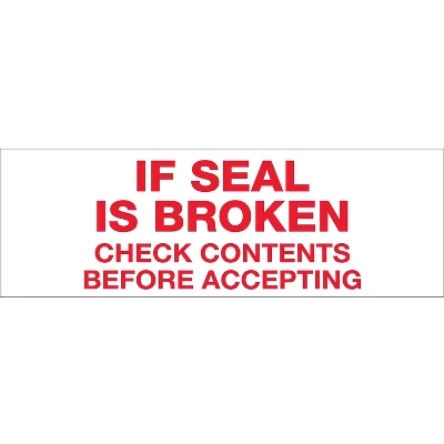 Tape Logic Pre-Printed Carton Sealing Tape "If Seal Is Broken..." 2.2 Mil 3" X 1 T905P166PK 1 Tape Logic Pre-Printed Carton Sealing Tape "If Seal Is Broken..." 2.2 Mil 3" X 1 T905P166PK