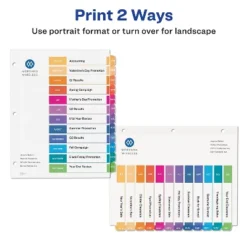 Avery Pre-Printed Monthly Dividers Customizable Table 11830 -Stationery Sphere Outlet Store GUEST 191f3aff 3906 4276 85d7 2dcc2174a19d