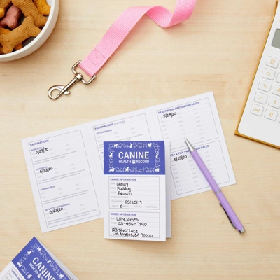 Juvale 24 Pack Puppy Vaccination Record Card, Dog Vaccine And Canine Health Booklets, 5 X 3.5 In 1 Juvale 24 Pack Puppy Vaccination Record Card, Dog Vaccine And Canine Health Booklets, 5 X 3.5 In