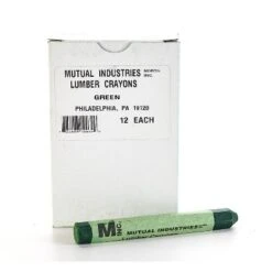 Mutual Industries Lumber Crayons Green 12/Box 16100-39