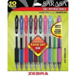 Zebra Sarasa Retractable Gel Pen Assorted Ink Medium 10/Pack 46881 -Stationery Sphere Outlet Store GUEST 1f9df0db d40d 4df9 928e cd8365206d57