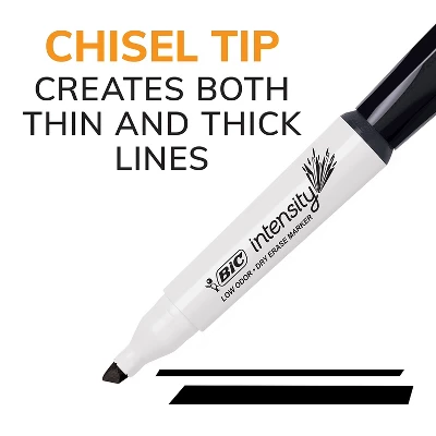 Bic Great Erase Grip Chisel Tip Dry Erase Marker Black Dozen GDEM11BK 3 Bic Great Erase Grip Chisel Tip Dry Erase Marker Black Dozen GDEM11BK - Image 3