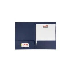 JAM Paper 2-Pocket Presentation Folders Navy Linen 100/Box 26982B 8 JAM Paper 2-Pocket Presentation Folders Navy Linen 100/Box 26982B -Stationery Sphere Outlet Store GUEST 231ac633 e15e 4445 8ae4 a787908fb8ff