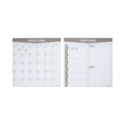 ECR4Kids MessageStor 17.5in X 17.5in Magnetic Dry-Erase Calendar Glass Boards And 4 Magnets, 2-Pk 9 ECR4Kids MessageStor 17.5in X 17.5in Magnetic Dry-Erase Calendar Glass Boards And 4 Magnets, 2-Pk - Image 9