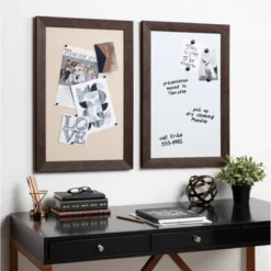 18" X 27" Beatrice Framed Magnetic Dry Erase Walnut Brown - DesignOvation -Stationery Sphere Outlet Store GUEST 25e94fa6 5a30 4e72 9d33 f79f952dbf86