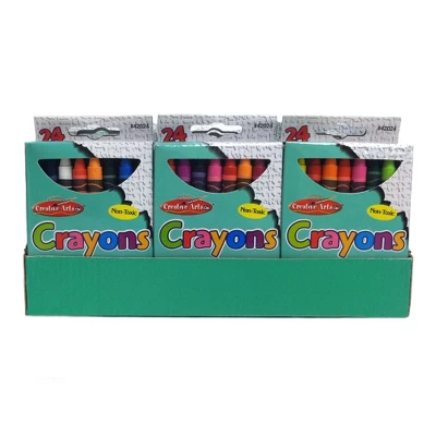 Charles Leonard Creative Arts Crayons, Assorted Colors, 24 Boxes With A Shelf Tray 1 Charles Leonard Creative Arts Crayons, Assorted Colors, 24 Boxes With A Shelf Tray