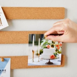 6-Pack Cork Board Strips For Walls, Bulletin Board Strip Bar With 3M Adhesive Tape, Hang Memo Pictures Note