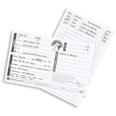 100 Pack Pet Grooming Card, Customer Information Cards Client Contact Profile Extender Pet Info Record Cards For Pet Dog Cat Groomers, 8 X 5 Inches 5 100 Pack Pet Grooming Card, Customer Information Cards Client Contact Profile Extender Pet Info Record Cards For Pet Dog Cat Groomers, 8 X 5 Inches - Image 5
