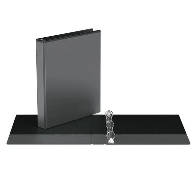 1" Premium Round Ring Binder 6pk Customizable View Black - Easyview 1 1" Premium Round Ring Binder 6pk Customizable View Black - Easyview