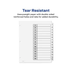 Avery Pre-Printed 15-Tab Numeric Dividers Customizable 11825 -Stationery Sphere Outlet Store GUEST 2b705f64 8a52 4f20 a4c0 412c3595403c
