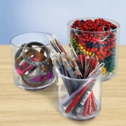 Azar Displays 4", 5", 6" Dia. Deluxe Clear Acrylic Cylinder Bin Set For Counter -Stationery Sphere Outlet Store GUEST 2b7773d8 770d 496e 9c40 5456e3b2b6b8