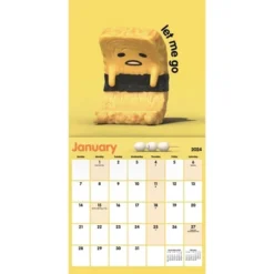 Trends International Inc. 2023-24 Wall Calendar 12"x12" Gudetama