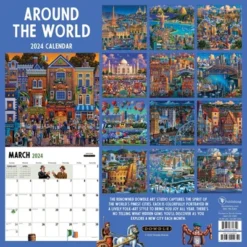 TF Publishing 2024 Wall Calendar 12"x12" Around The World -Stationery Sphere Outlet Store GUEST 2e235d0e de2d 4a63 b267 6f0053ab749f