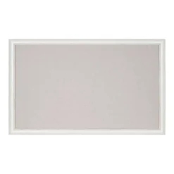 27" X 43" Macon Framed Linen Fabric Pinboard White - Kate & Laurel All Things Decor