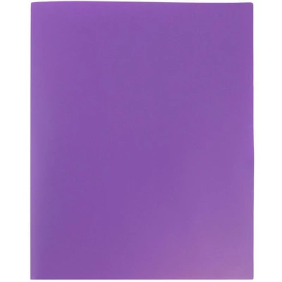 JAM 6pk POP 2 Pocket School Presentation Plastic Folders Purple 4 JAM 6pk POP 2 Pocket School Presentation Plastic Folders Purple - Image 4