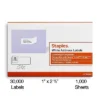 Staples Laser/Inkjet Address Labels 1"H X 2 5/8"W White 30 Labels/Sheet 573946