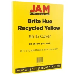 JAM Paper Brite Hue 65lb Cardstock Paper 8.5" X 11" 50pk -Stationery Sphere Outlet Store GUEST 33cf47bf 2d92 4860 966a 15e8605f2986