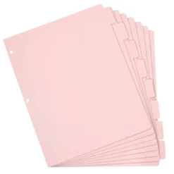 Paper Junkie 12 Sets Pink 8 Tab Dividers For 3 Ring Binder, Binder Separators With Tabs, Bulk Pack Of 96 Total Page Dividers, Letter Size, 9.5x11 In -Stationery Sphere Outlet Store GUEST 33ff9ade 34a4 499f 89af 79198d81a2f2